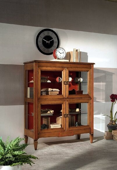 Wohnzimmer Anrichte Glas Schrank Vitrine Esszimmer Holz Schränke Möbel