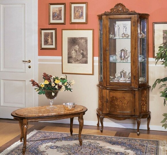 Vitrine Anrichte Schränke Design Italienische Möbel Schrank Luxus Barock Holz