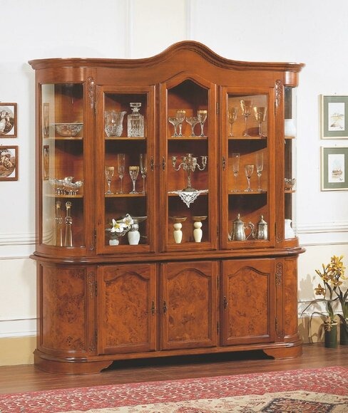 Anrichte Braun Vitrine Glasschrank Möbel Sideboard Schränke Vitrinen Schränke
