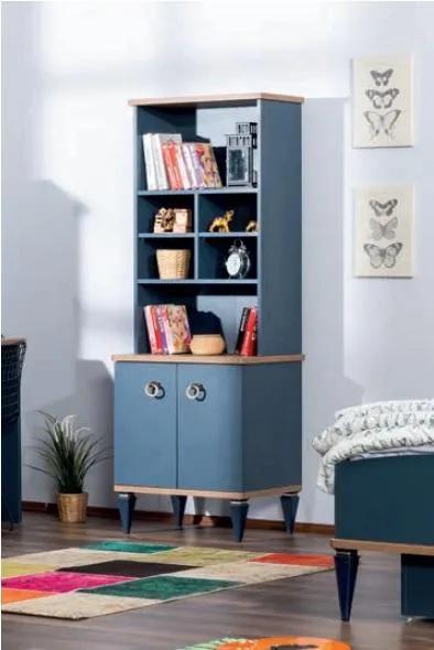Bücherregal Blau Jugendzimmer Möbel Bücherschrank Modern Kinderzimmer