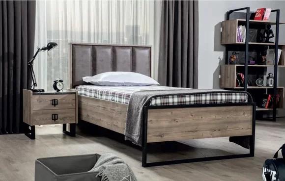 Loft Nachttisch Braun Design Modern Beistelltisch Tisch Schlafzimmer