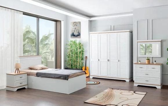 Landhaus Stil Kinderzimmer Set Bett Nachttisch Schrank Kommode 5tlg