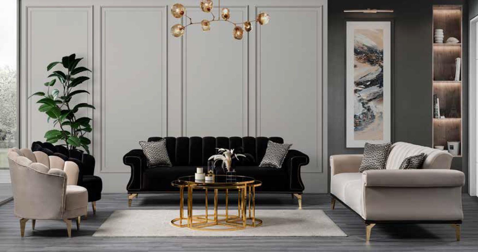 Weiche Polsterung Luxussofa 2-Sitzer Bequemes Wohnzimmersofa im modernen Stil-