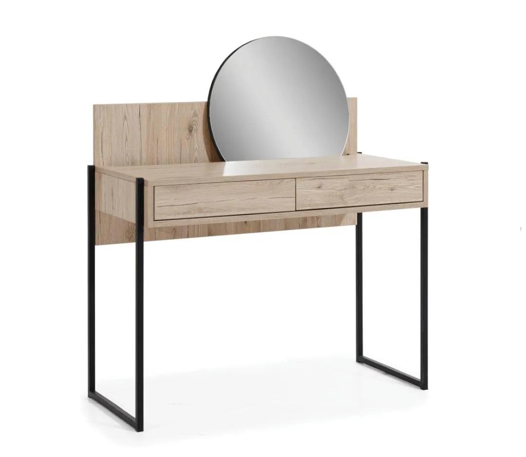 Schminktisch Beige Schlafzimmer Spiegel Möbel Design Elegantes Luxus