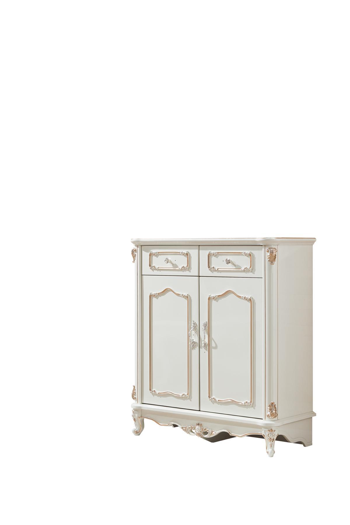 Kommode Weiß Schlafzimmer Elegantes Design Klassische Kommode Luxus Holz