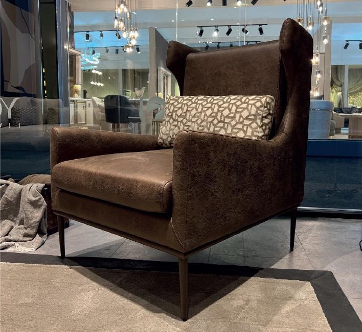 Wohnzimmer Sessel Sitz Modernes Design Braun Stil Modern Luxus