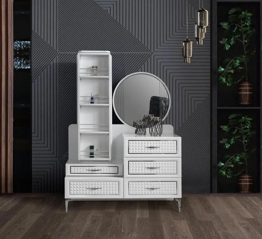 Schlafzimmer Kommode mit Spiegel Luxus Kommoden Sideboard 2tlg.