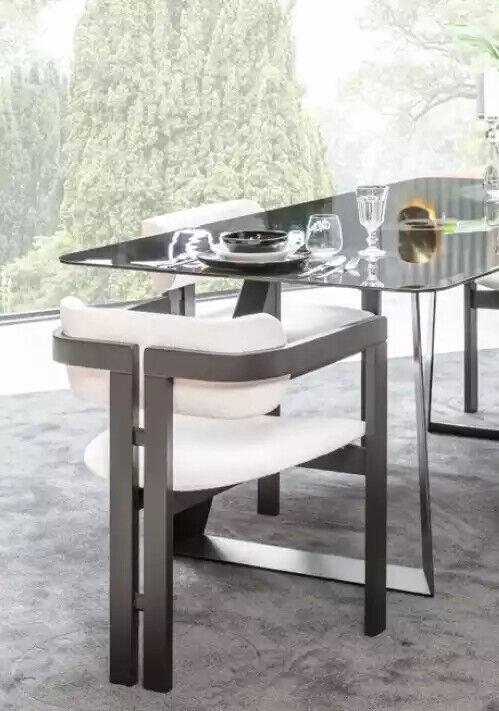 Esszimmerstuhl Stuhl Lehnstuhl Design Esstisch Sitz Holz Luxus Weiß