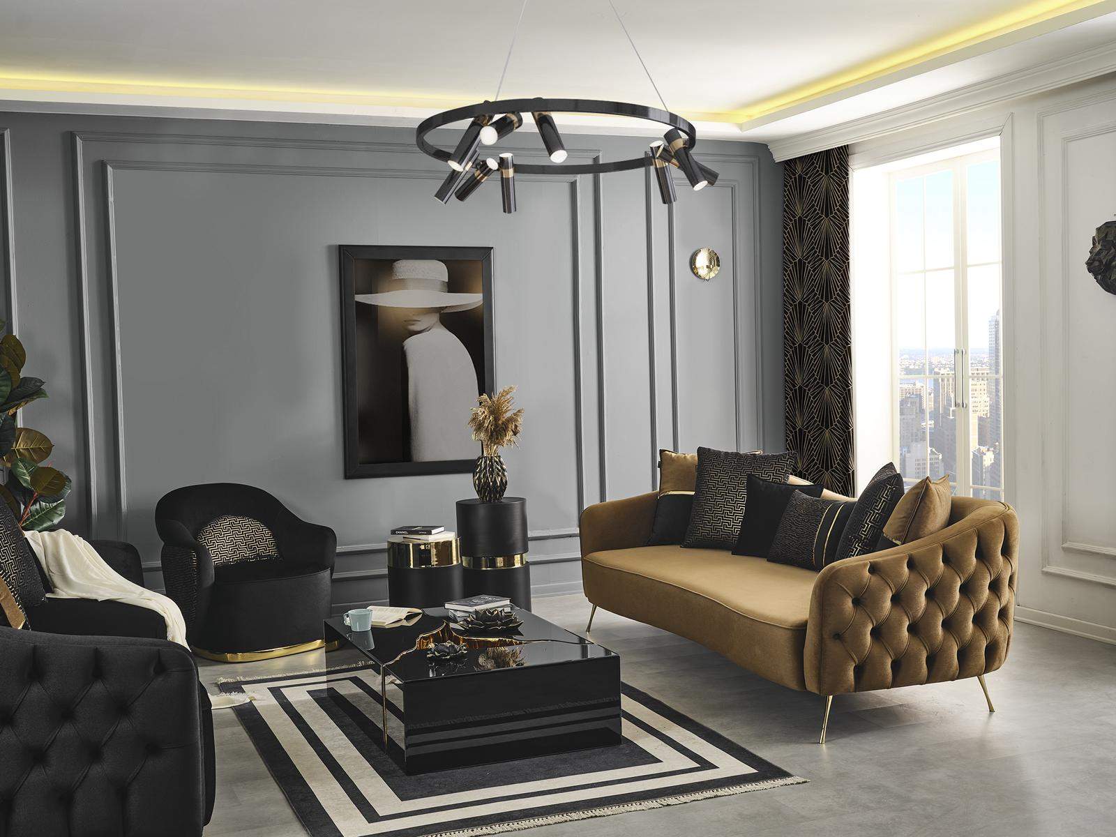 Sofagarnitur 31 Sitzer Couchtisch Luxus Garnitur Set 3tlg braun neu