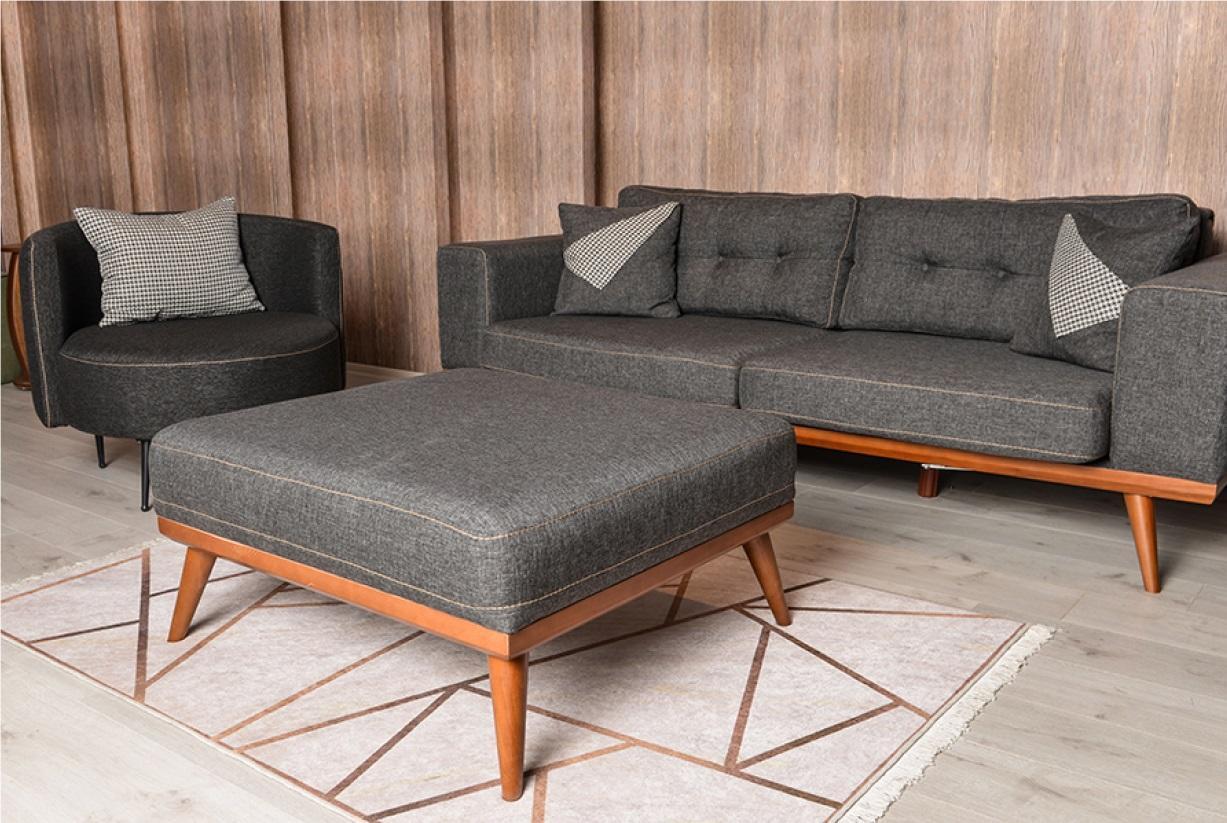 Modernes Ecksofa Mit Sessel Wohnzimmergarnitur Luxus Einrichtungsmöbel 3+1