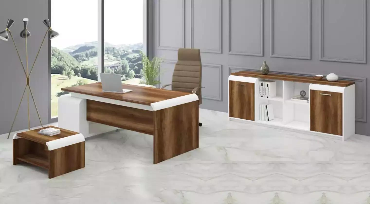 Büromöbel-Set Büroeinrichtung Schreibtisch Aktenschrank Schrank Luxus
