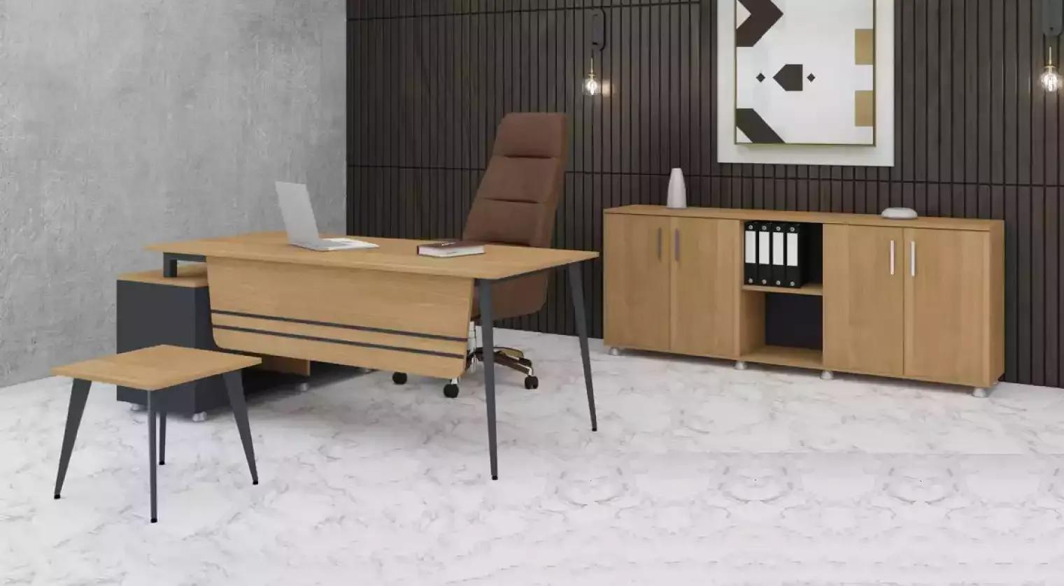 Arbeitszimmer Set Neu Couchtisch Modern Design Eckschreibtisch 3 tlg