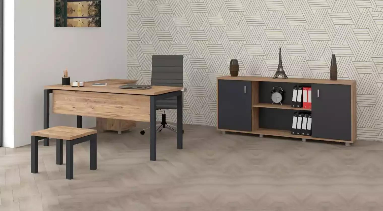 Büro für Kanzlei Office Komplette Einrichtung Schrank Tisch 3tlg