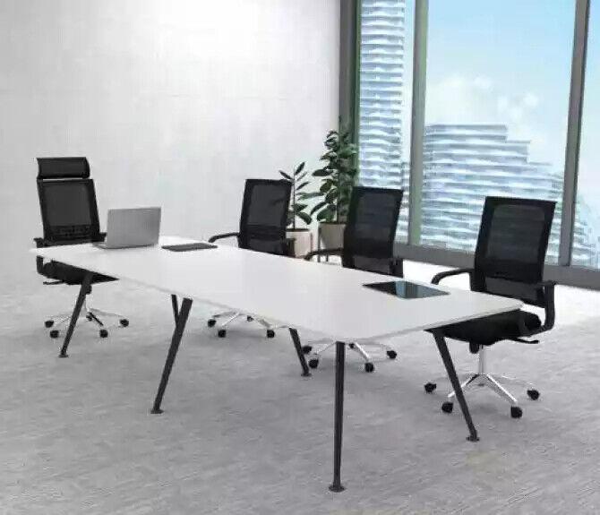 Weißer Besprechungstisch Konferenztisch Arbeitszimmer Einrichtung Stil