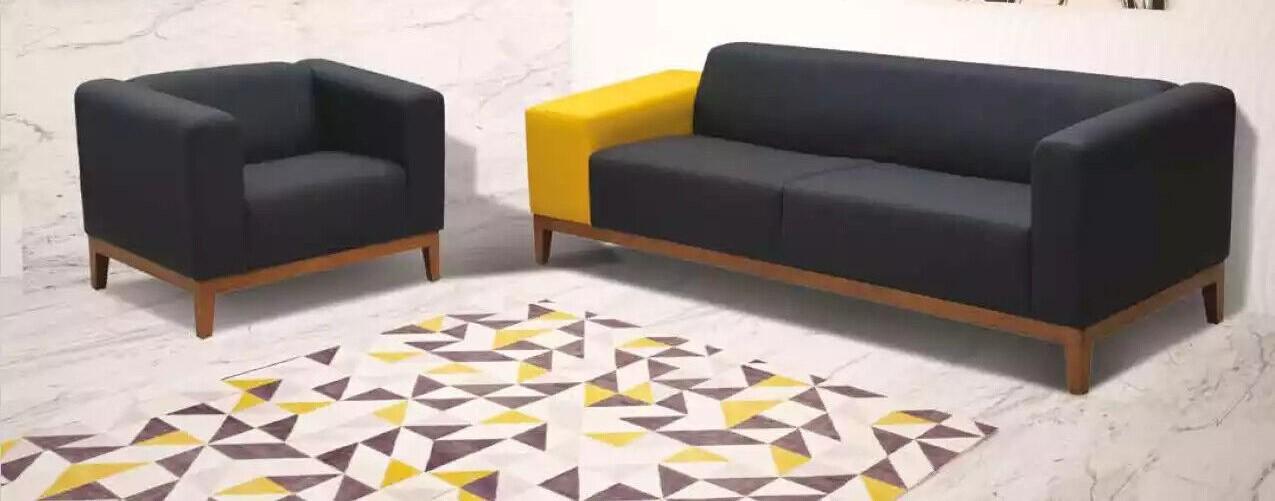 Polstermöbel Graue Sofagarnitur Dreisitzer Sessel Set Arbeitszimmer Set 3+1