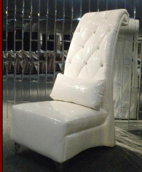 Luxus Sessel Chesterfield Kunstleder 1 Sitzer Weiß Sessel Lounge