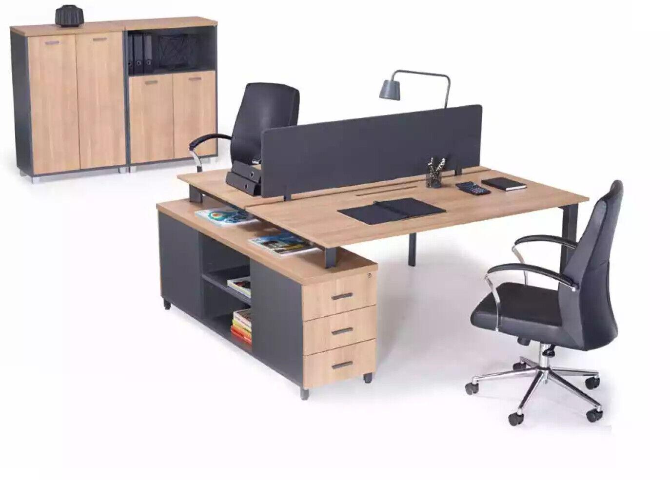 Schreibtisch 6 Schubladen Moderne Arbeitszimmer Möbel Holztisch Luxus