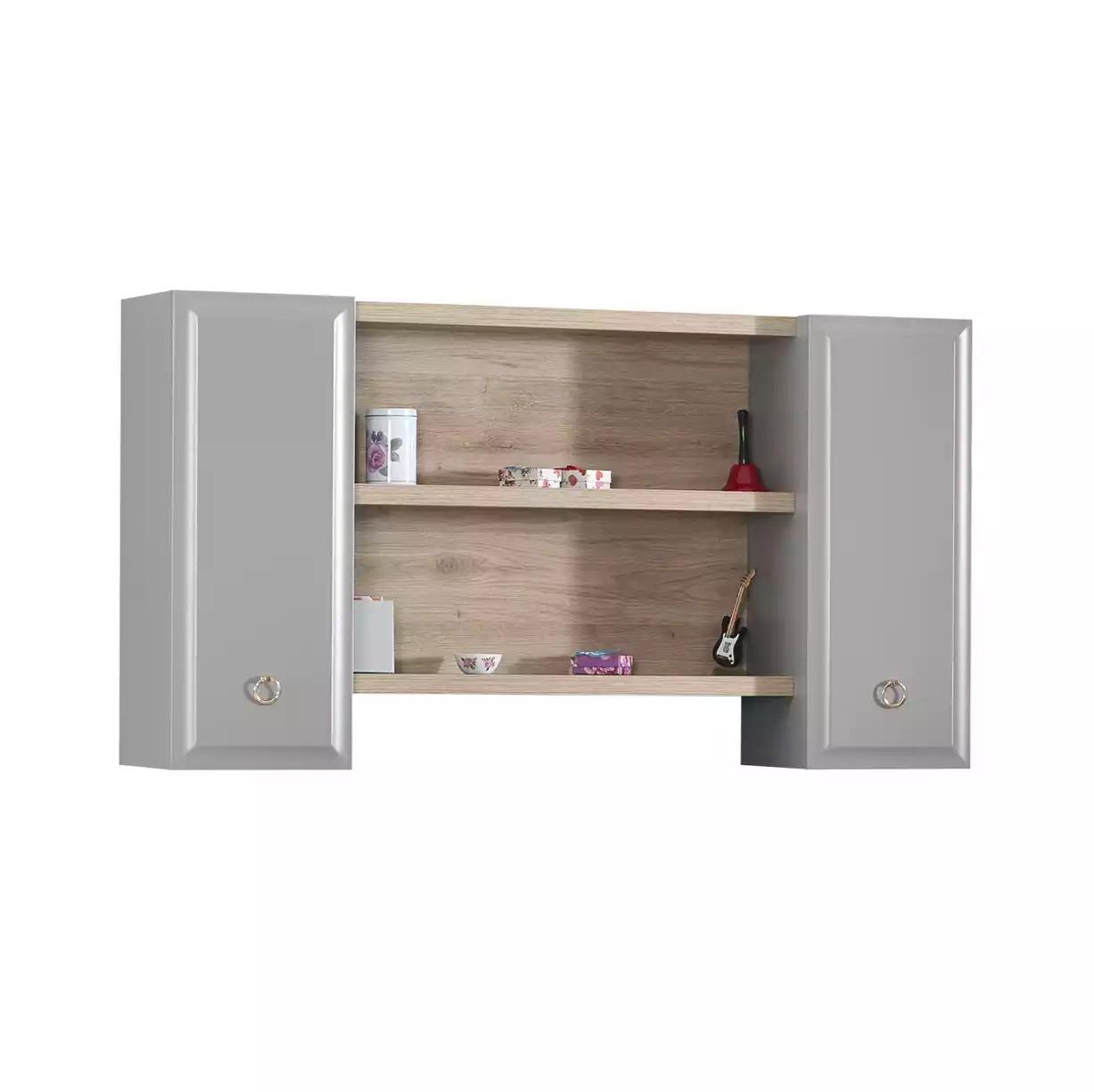 Hängeschrank Wandschrank Kinderzimmer Bücherregal Holz Grau Design