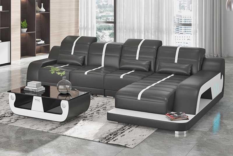 Couchen Designersofa Ecksofa Sofa L Form Schwarz Kunstleder Sofas Eck