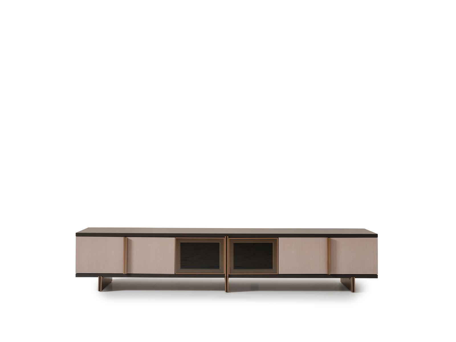 Sideboard RTV Lowboard TV Ständer Holz Braun Wohnzimmer Tisch Design