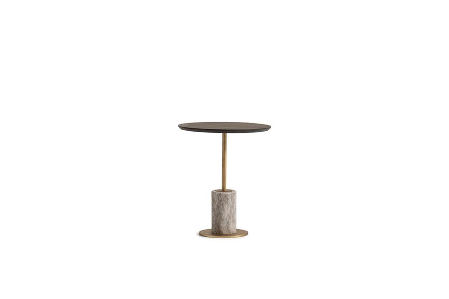 Beistelltisch Kaffeetisch Sofatisch Couchtisch Holz Braun Rund Tisch