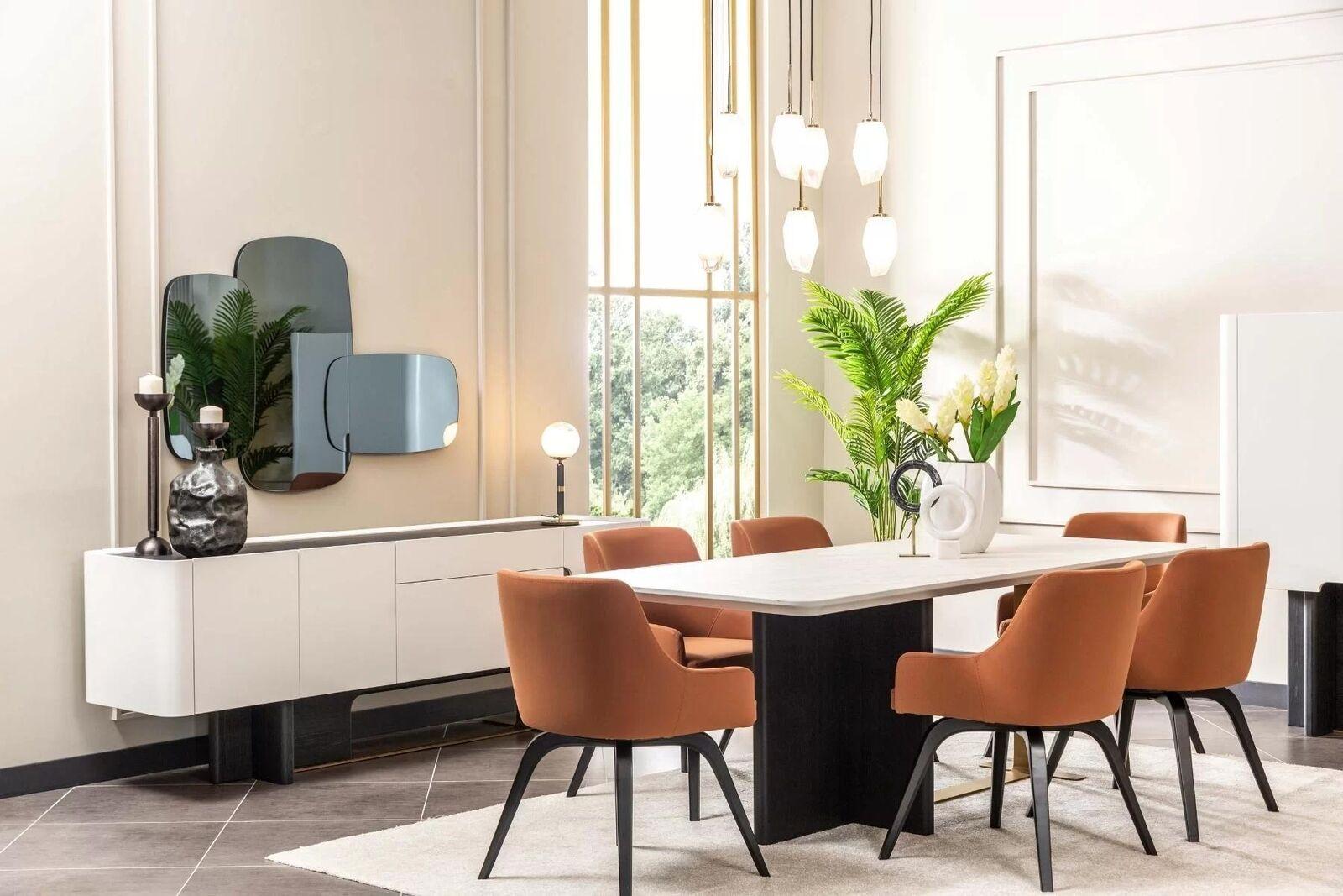 Essecke Esszimmermöbel Weiß 9tlg Esszimmer Esstisch Stühle Essgruppe