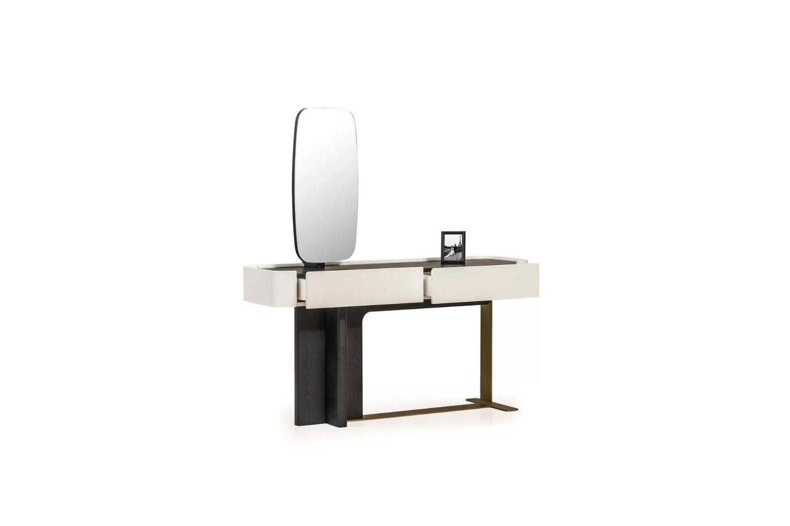 Schminktisch Frisiertisch Konsolentisch Spiegel Holz Weiß Design Set