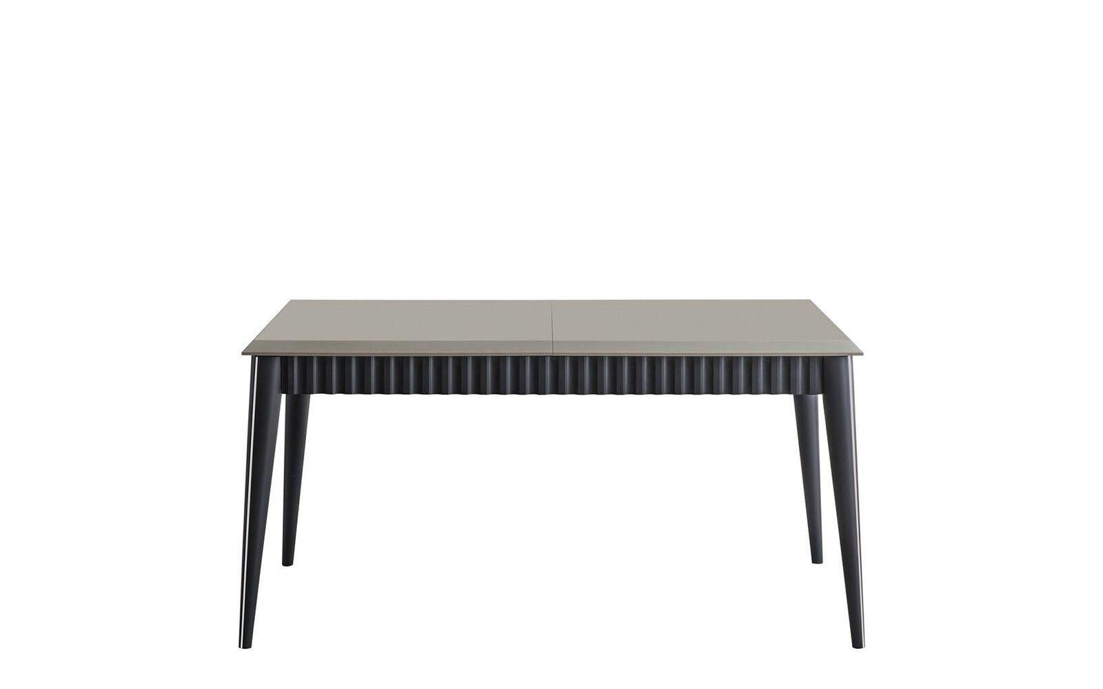Grauer Esstisch Robuster Esszimmer Designer Holztisch Luxuriöse Möbel