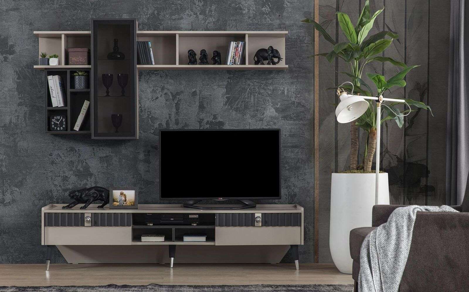 Exklusives Sideboard Modernes Regal TV-Ständer Holz Lowboard Möbel Neu