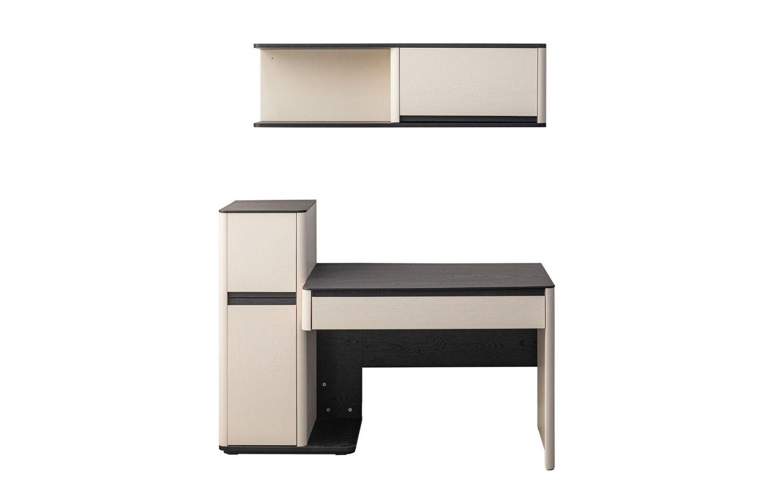 Weißer Moderner Schreibtisch Designer Kinder Computertisch Wandschrank