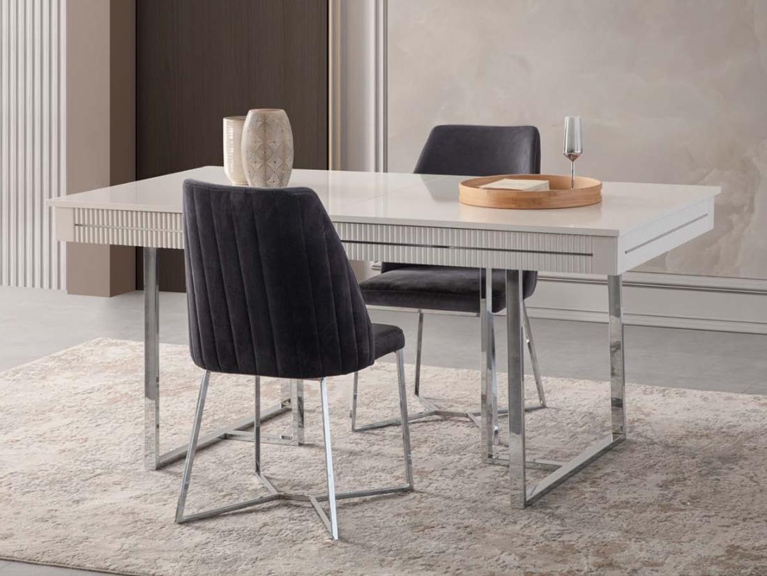 Moderne Esszimmertisch Esstisch Tisch Esszimmer Ausziehbar Holz Weiß