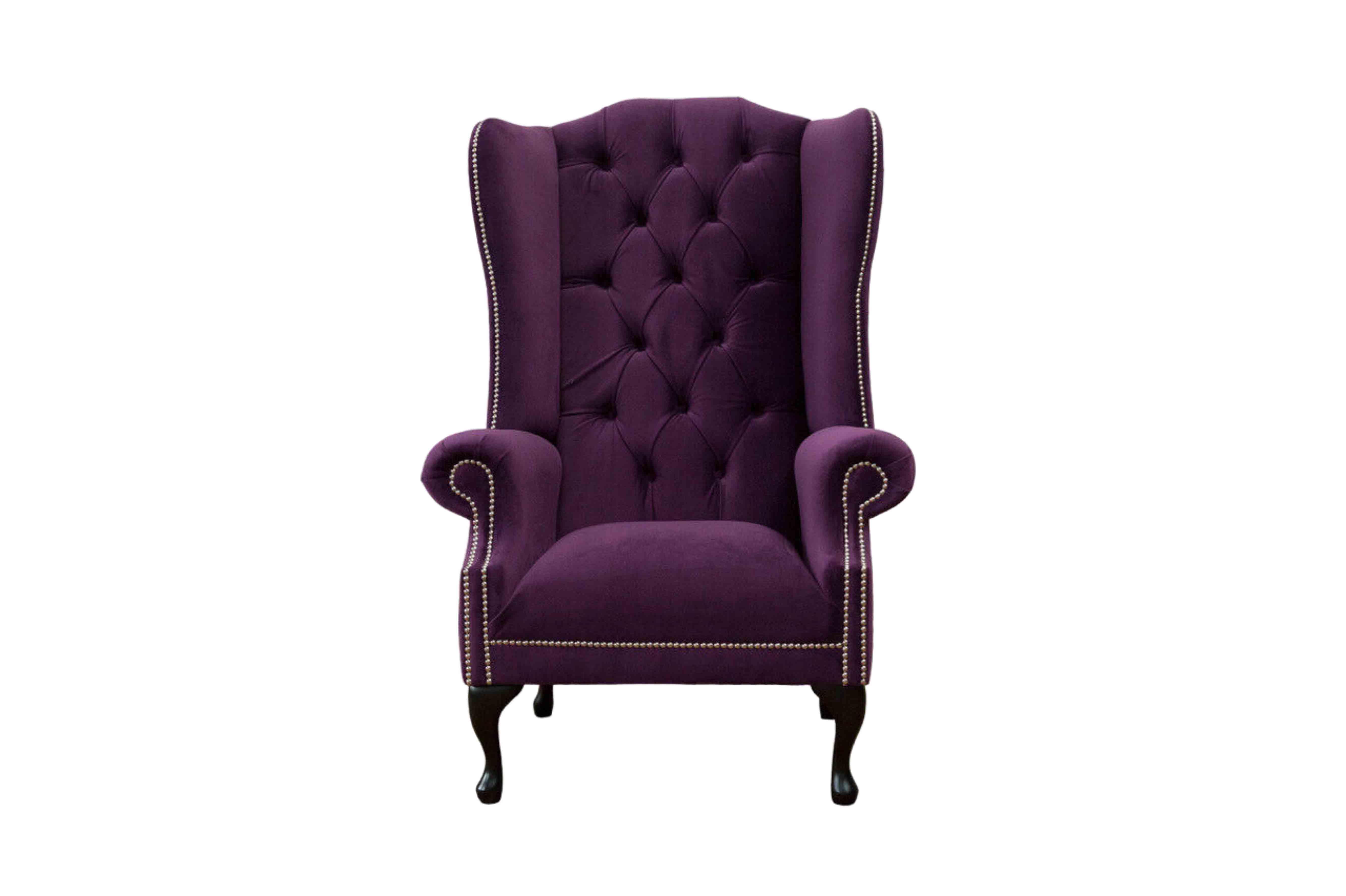 Ohrensessel Sessel Design Polster Sofa Couch Chesterfield Textil