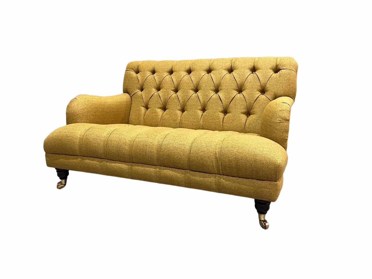 Gelb Chesterfield Sofa Polster Garnitur 1,5 Sitz Sofas Klassisch Einsitzer