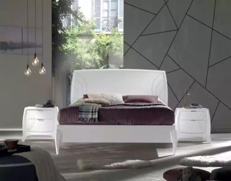 Set Bett Schlafzimmer 2x Nachttische Komplett Set Holz Möbel 3 tlg. Neu