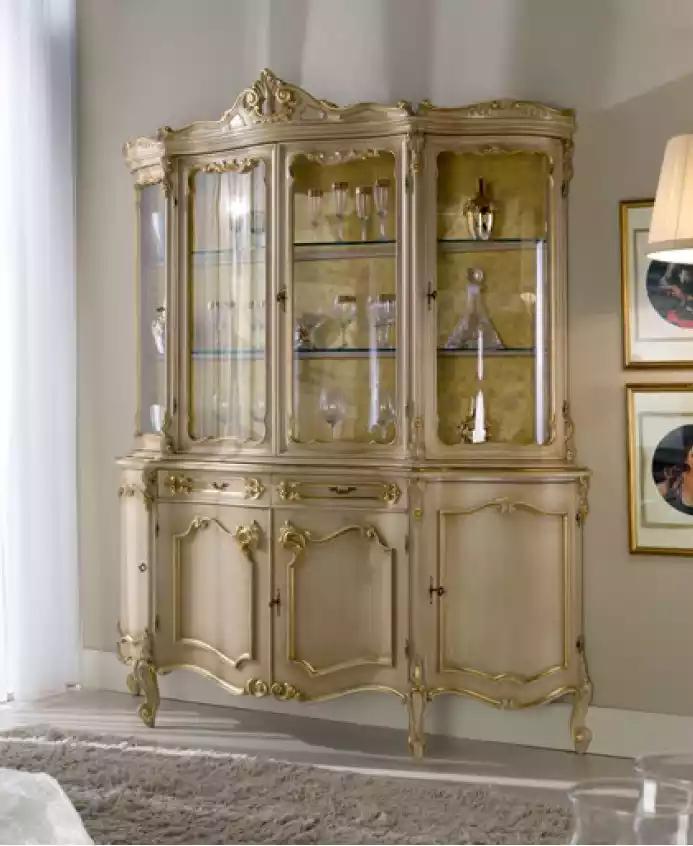 Vitrine Glas Schrank Schränke Vitrinen Holz Italienische Möbel