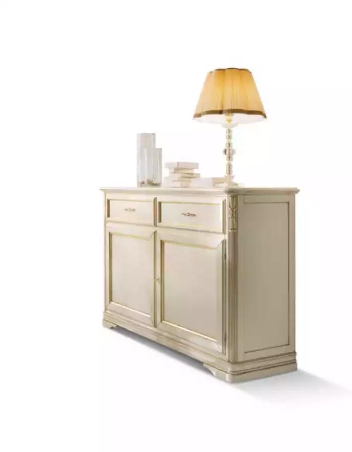 Kommode Anrichte Sideboard Holz Schrank Italienische Möbel Kommoden Beige