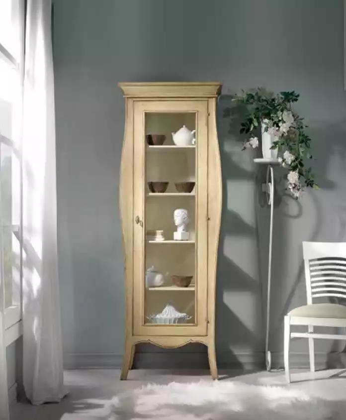 Anrichte Luxus Vitrine Glas Schrank Klassische Stil Italienische Möbel