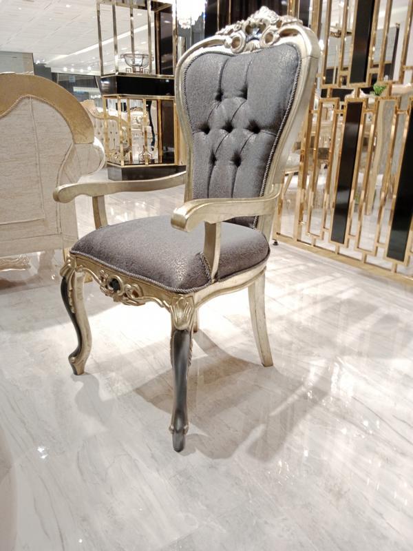 Exklusives Esszimmer Stühl Gemütlicher Stuhl Holz Textil Esszimmer Stühle