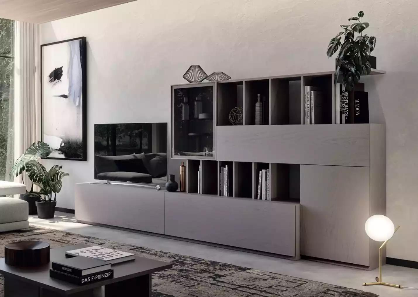 Wohnwand Schrank TV-Schrank Wohnzimmer-Set Anbau Wand Wohnwände Schrankwand