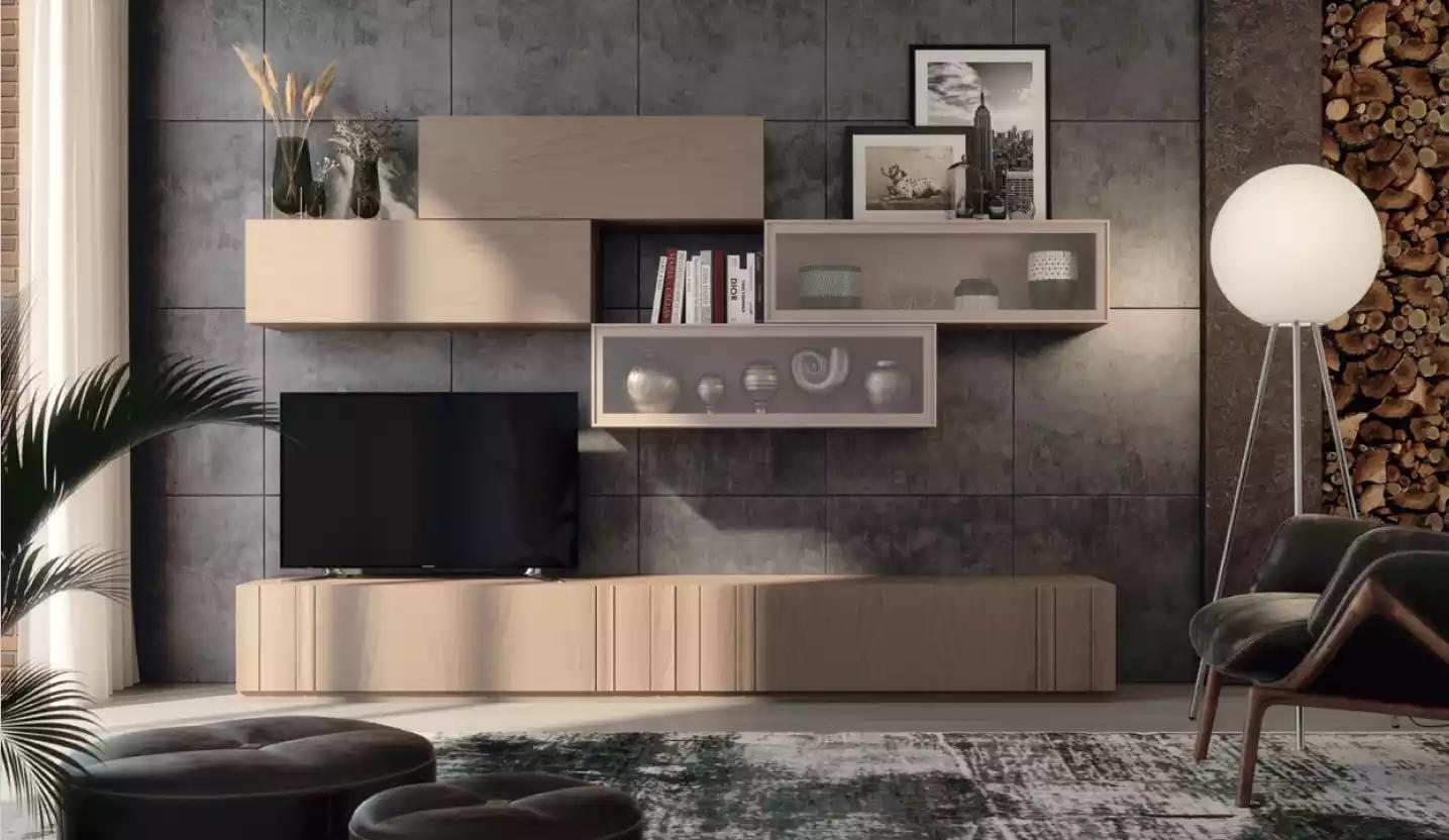 Wohnwand tv Schrank Wohnzimmer Set Wohnmöbel Modern Wohnwände