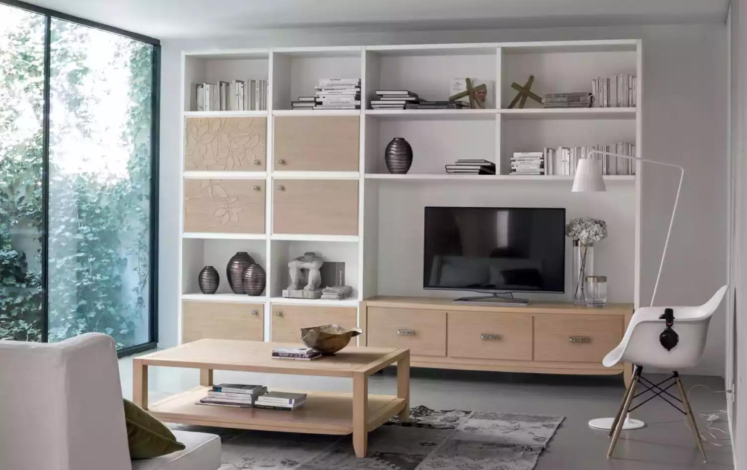 Wohnwand TV-Schrank Couchtisch Wohnzimmer Set Wohnmöbel Wohnzimmer