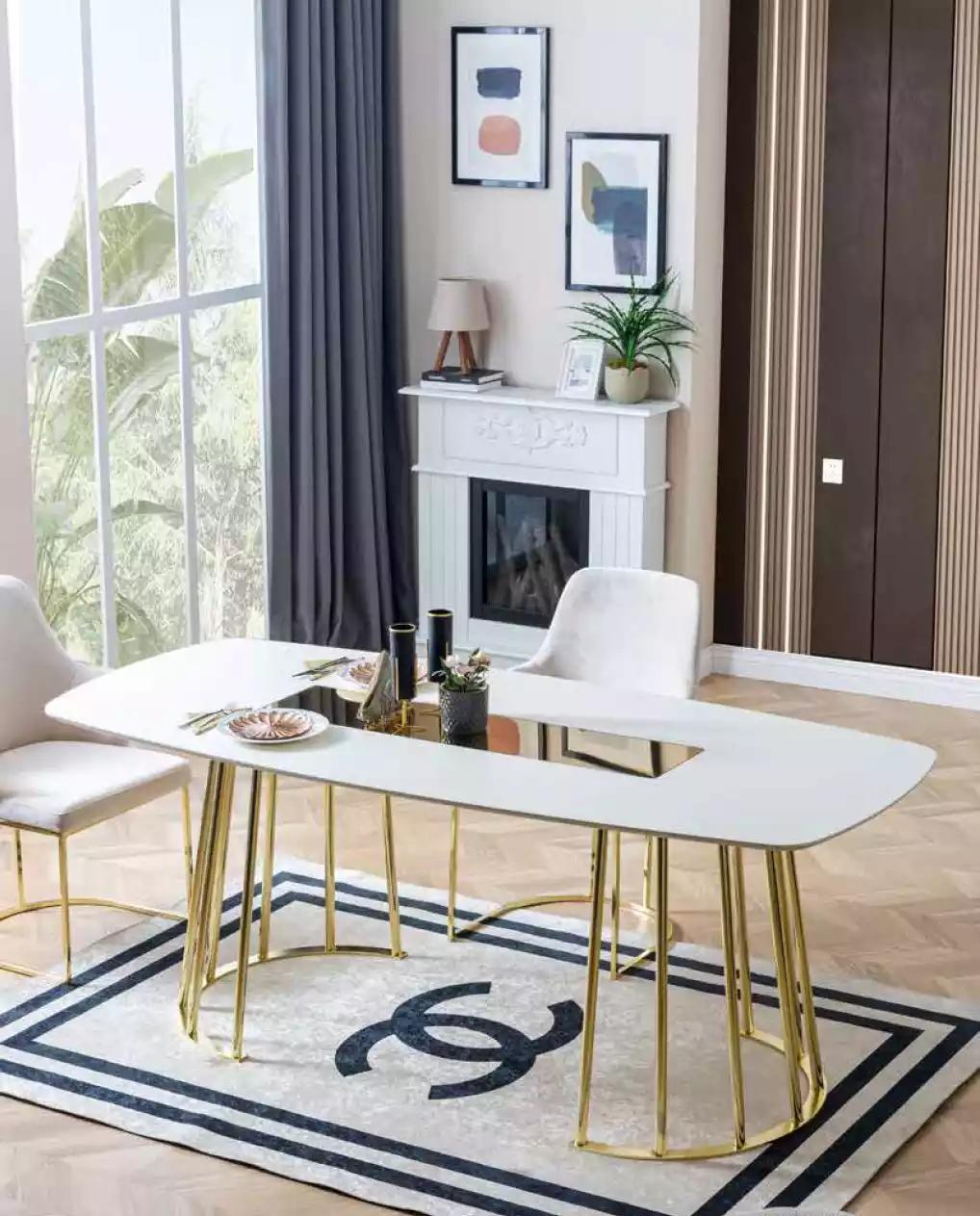 Esstisch Luxus Küchentisch aus Holz Esstisch neu Stil Modern weiß