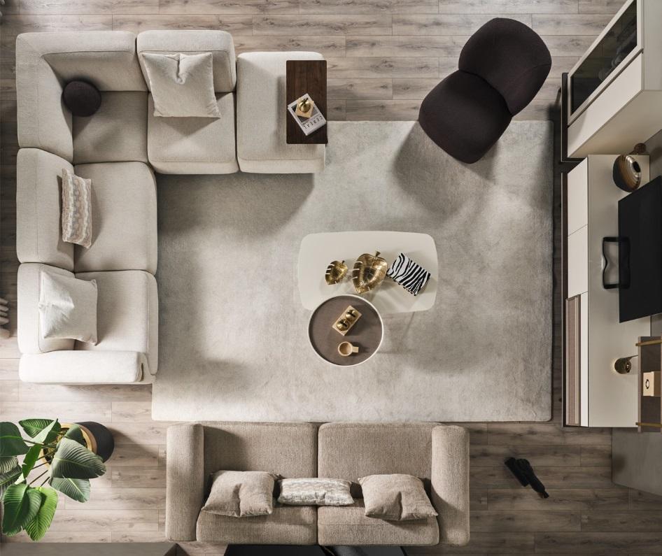 Beiges Ecksofa Luxus L-Form Couch Designer Sessel Luxuriöse Polstermöbel