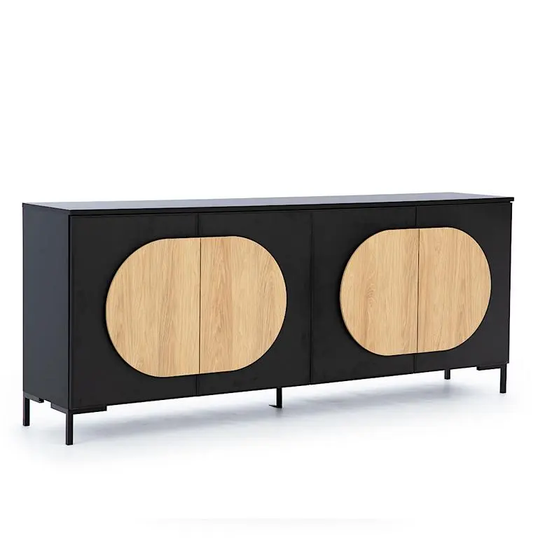 Schwarz-Braune Kommode Schlafzimmer Designer Kommode Edle Anrichte