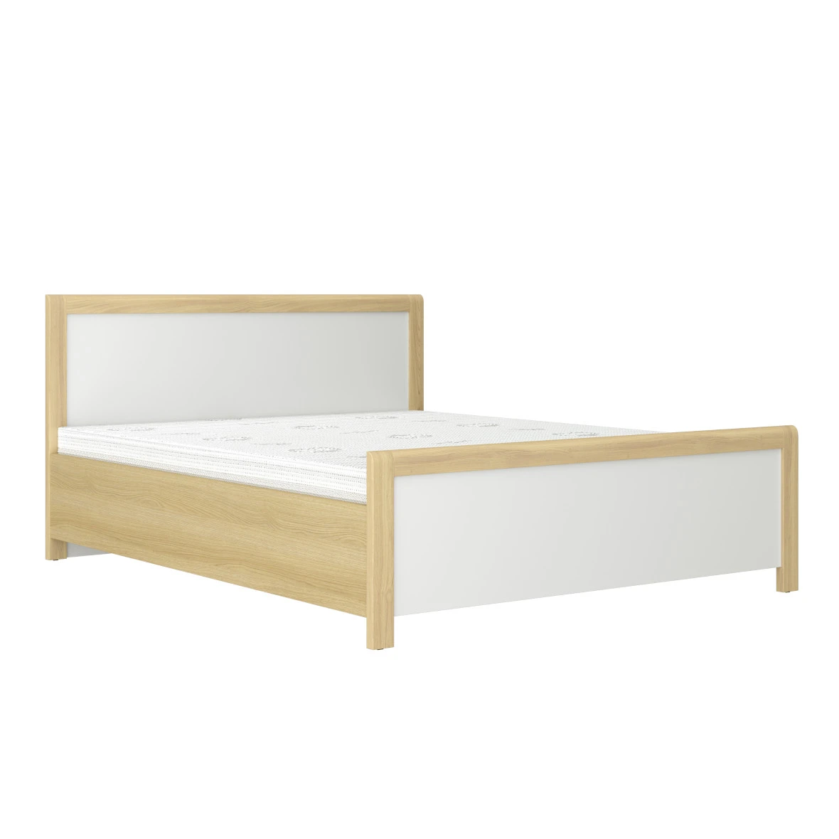 Schlafzimmer Holzbett Weißes Doppelbett Designer Helles Holzgestell