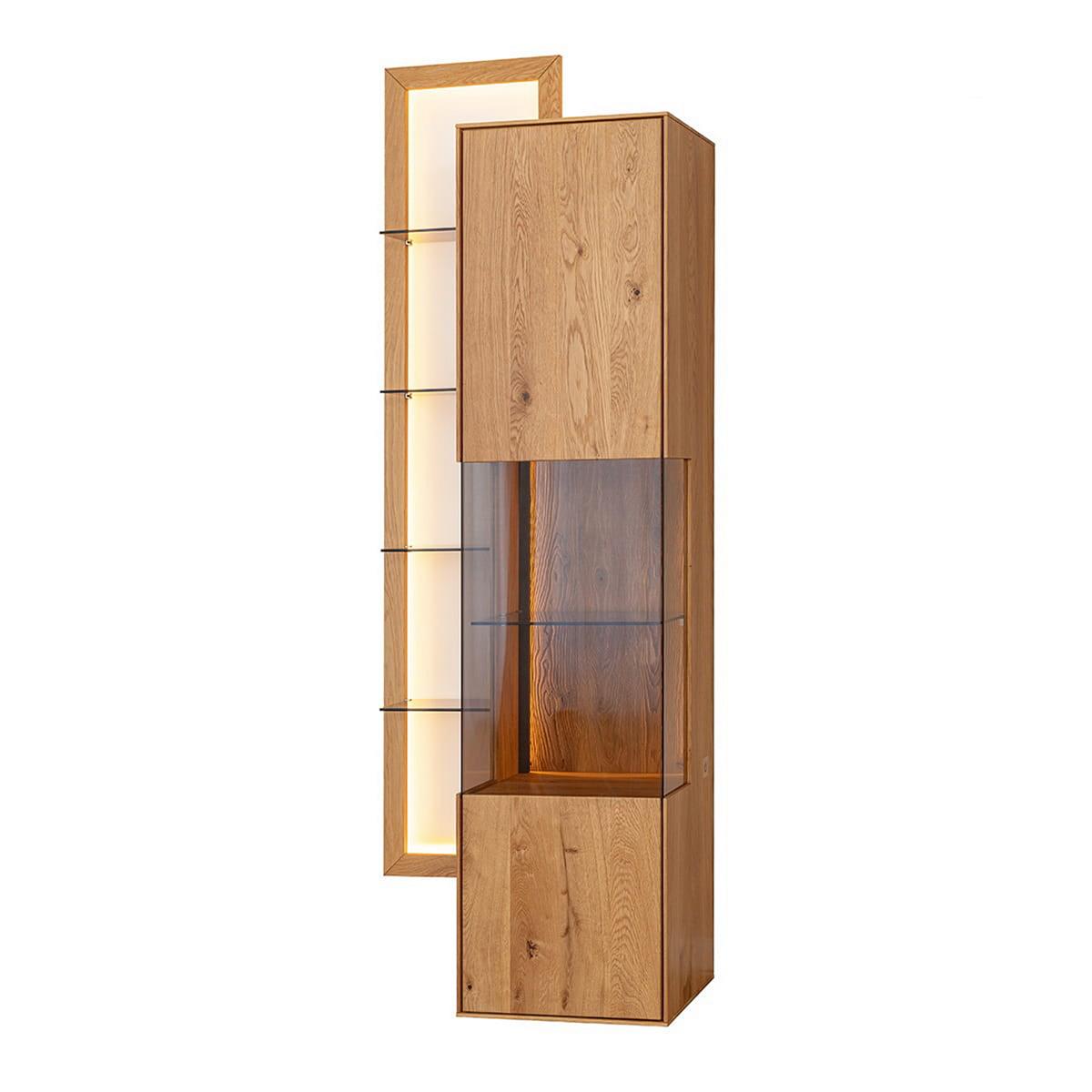 Designer Esszimmer Anrichte Brauner Holz Schrank Wohmzimmer Vitrine Neu