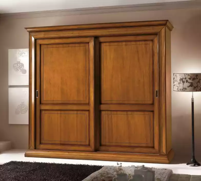 Brauner Klassischer Luxus Kleiderschrank Schlafzimmermöbel Design