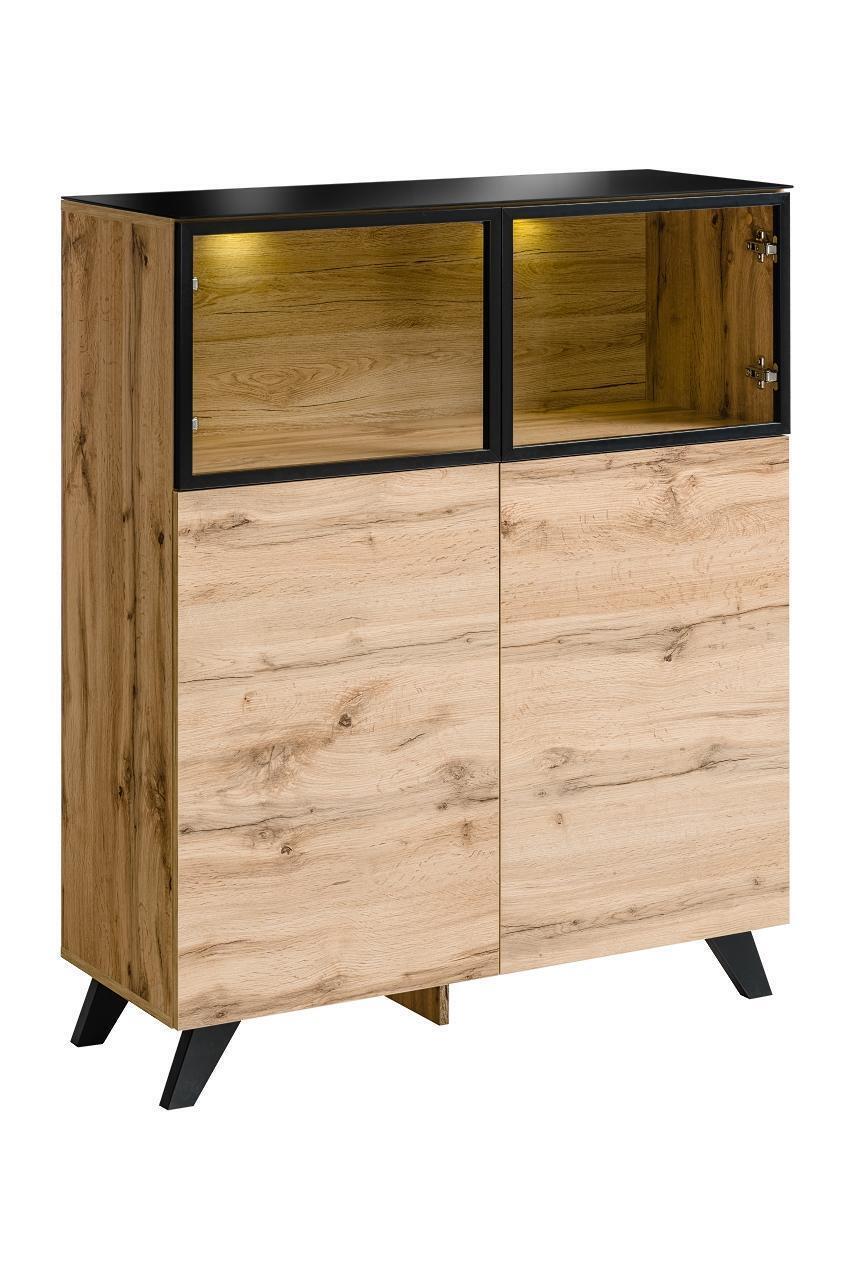 Vitrine Wohnzimmer Möbel Schrank Holz Einrichtung Luxus Modern Design