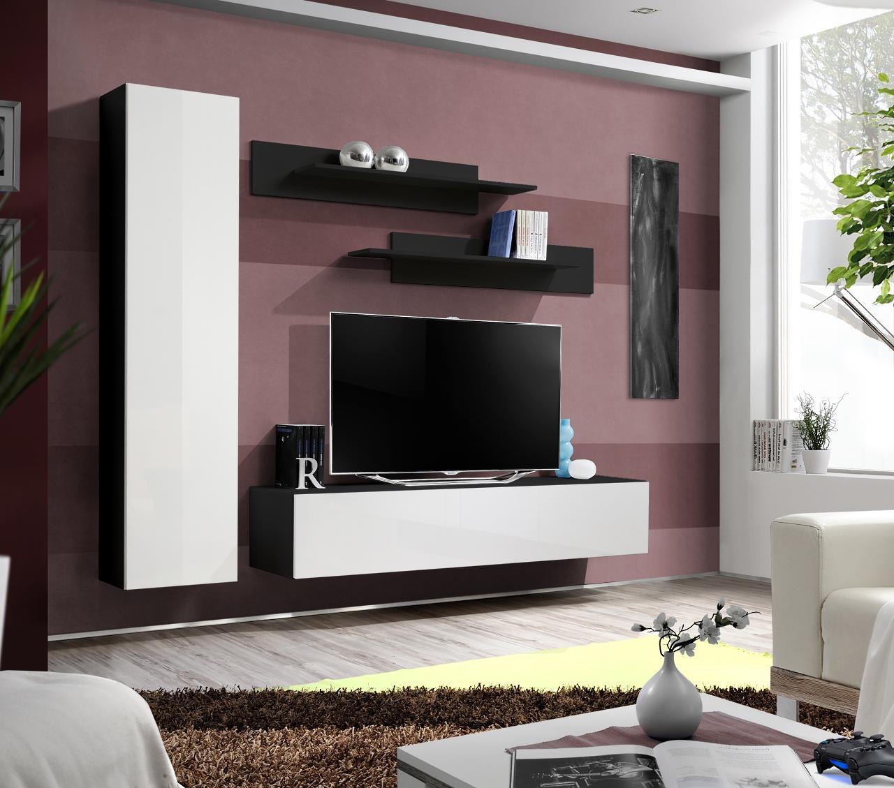 Luxus Wohnwand Designer Einrichtung Wohnzimmermöbel Wandschrank Regale Neu