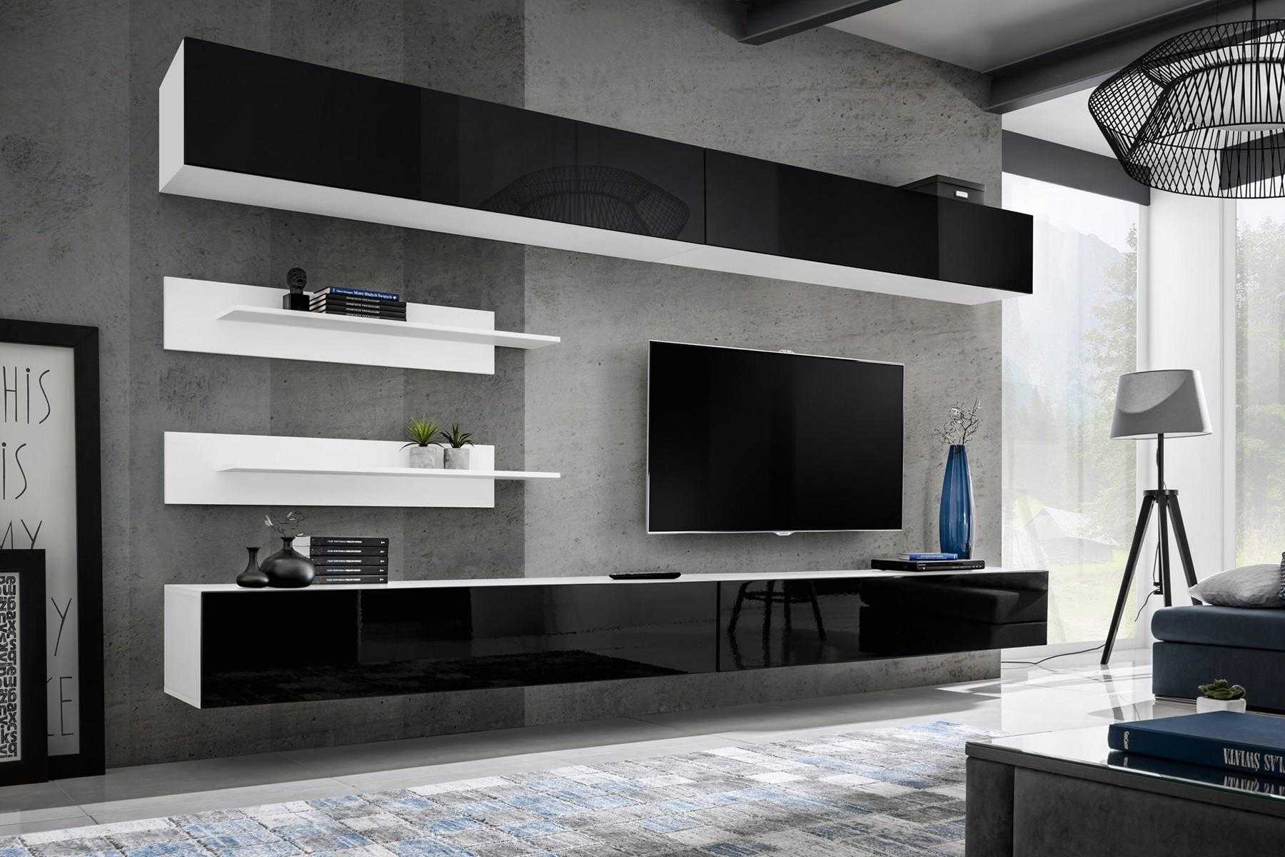 Wandschrank Wohnzimmer tv Ständer Luxus Wohnwand Holzmöbel Neu Modern